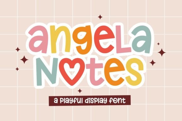 Angela Notes: A Playful Display Font for Web Design and Digital Branding