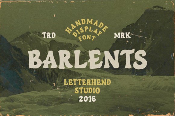 Barlents: A Vintage Display Font That Elevates Brand Identity