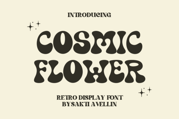 Cosmic Flower: A Retro Display Font for Campaign-Ready Visuals