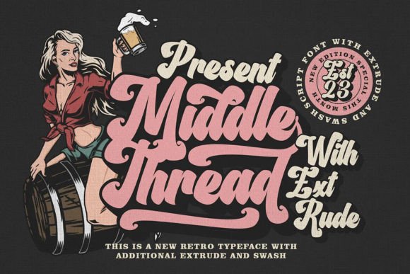 Enhancing Digital Design with the Middle Thread Script Font
