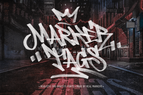 Marker Tags: A Realistic Graffiti Font for Dynamic Web and Digital Design