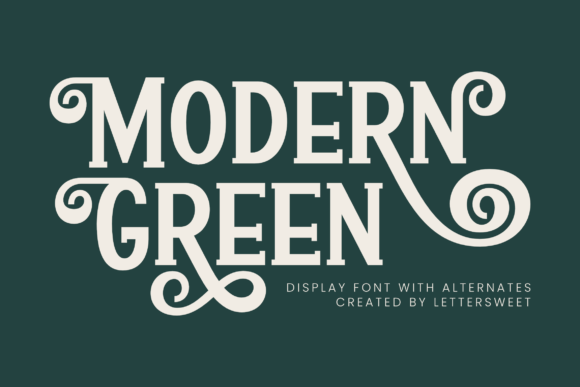 Modern Green: A Playful Display Font That Elevates Your Brand