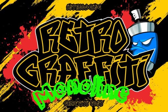 Retro Graffiti Monoline: A Bold Display Font for Urban Branding
