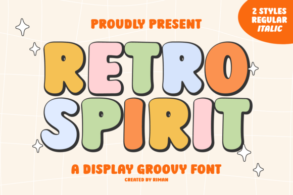 Retro Spirit: A Bold Display Font for Timeless Branding