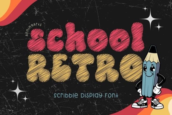 School Retro: A Nostalgic Display Font for Playful Editorial Design
