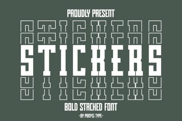 Stickers Stacked: A Bold Display Font for Modern Branding Projects